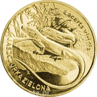 Jaszczurka zielona 2 zł